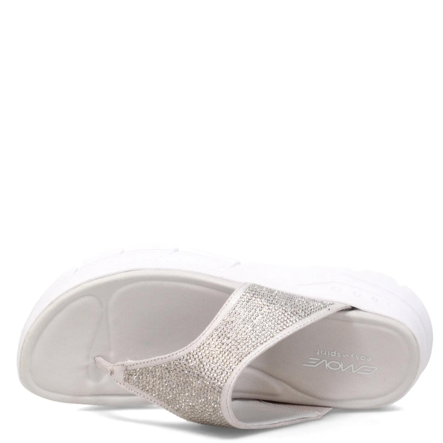 Flip Flops*Easy Spirit Women's , Moon Emove Sandal Silver