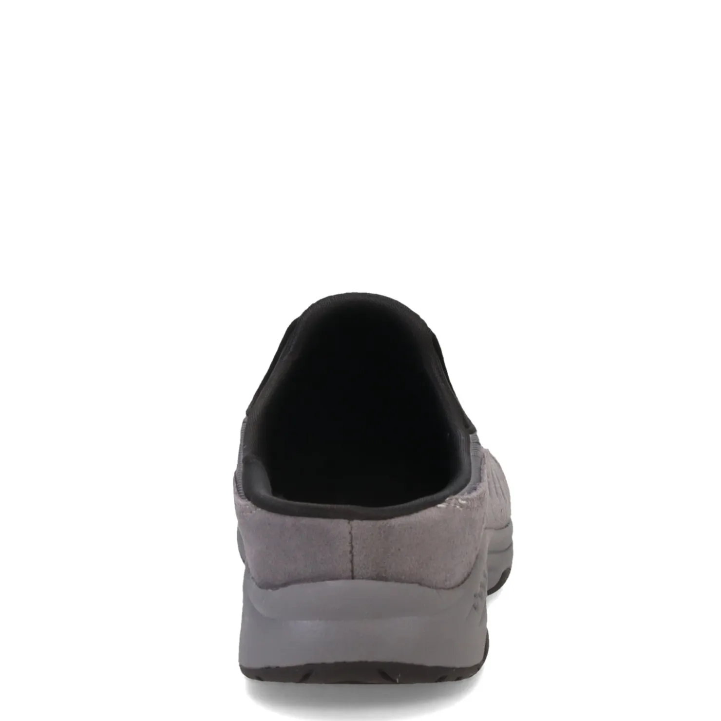 Walking*Easy Spirit Women's , Traveltime Classic Clog Dark Gray Suede