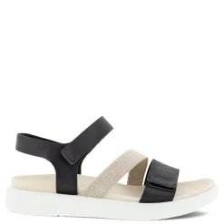 Footbed Sandals*ECCO Women's , Flowt 2 Band Sandal Black