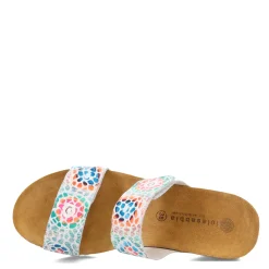 Wedges*Eric Michael Women's , Liat Sandal White Multi