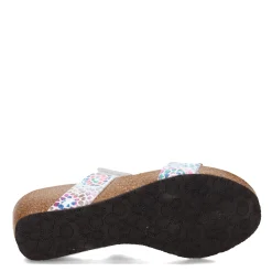 Wedges*Eric Michael Women's , Liat Sandal White Multi