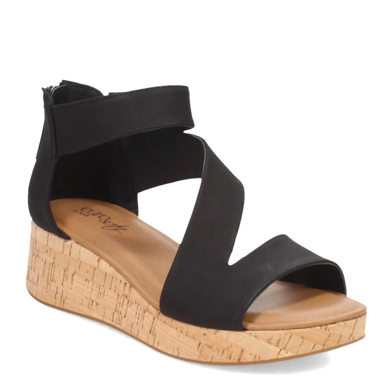 Wedges*Eurosoft by Sofft Women's , Franci Sandal Black