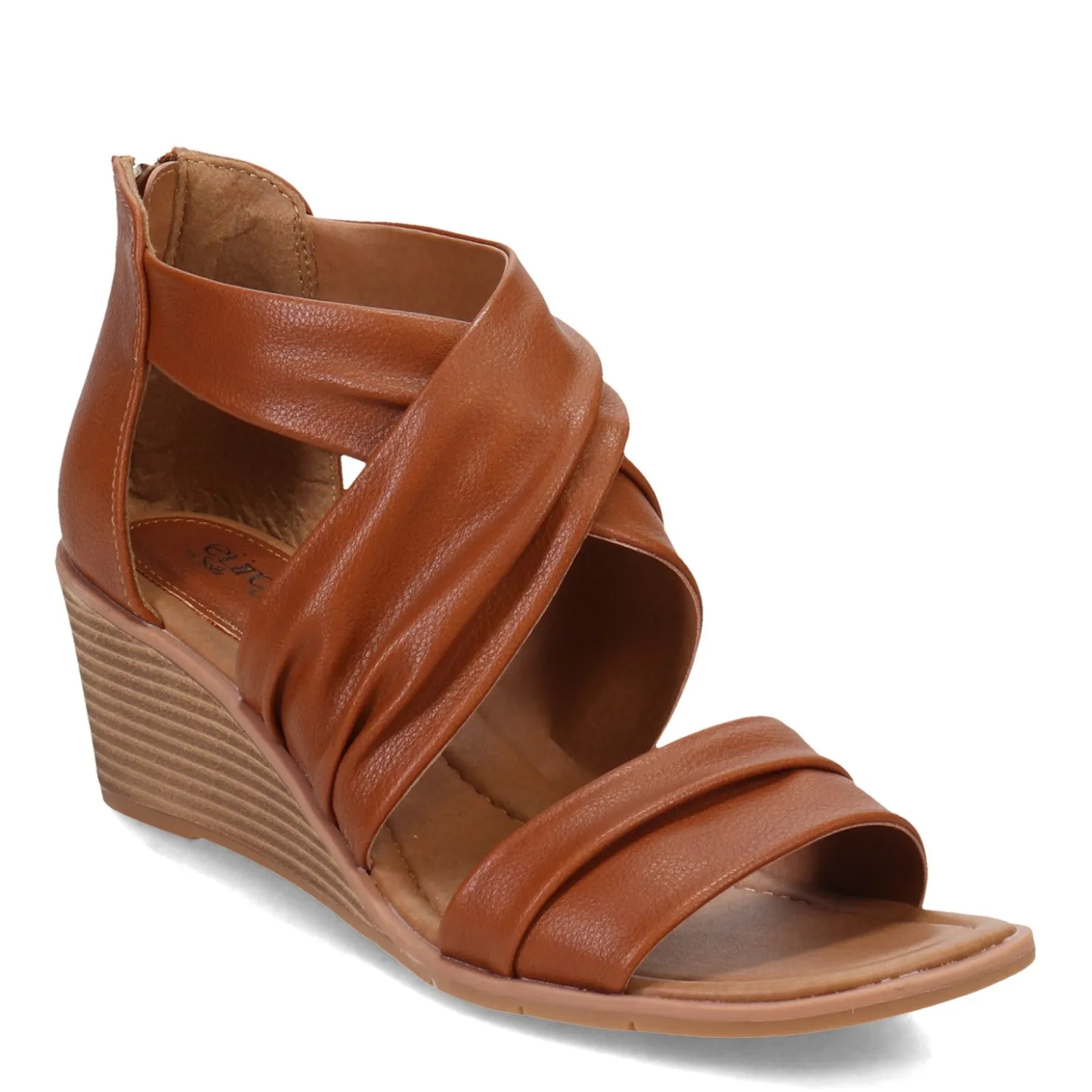 Wedges*Eurosoft by Sofft Women's , Ginnifer Sandal Brown