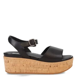 Wedges*FitFlop Women's , Eloise Cork Wrap Strap Sandal Black