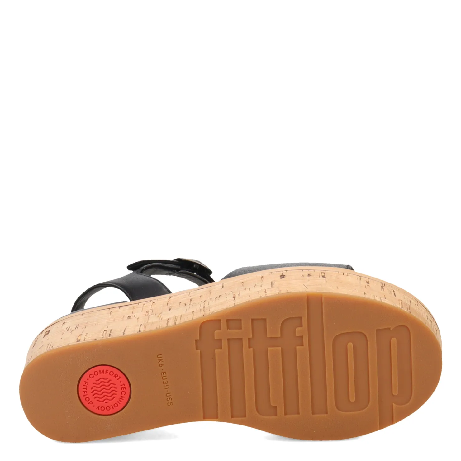 Wedges*FitFlop Women's , Eloise Cork Wrap Strap Sandal Black