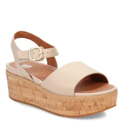 Wedges*FitFlop Women's , Eloise Cork Wrap Strap Sandal Beige