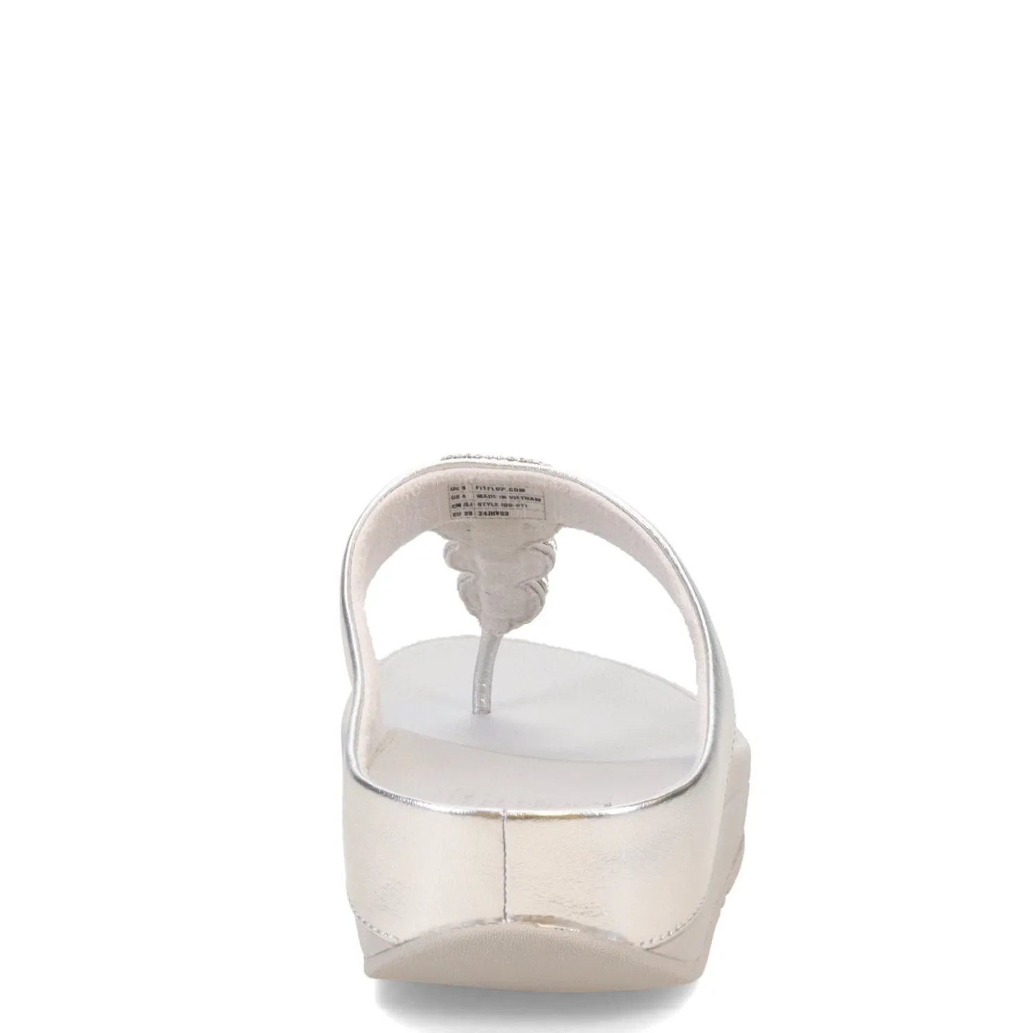 Wedges*FitFlop Women's , Fino Crystal Chain Toe-Post Sandal Silver