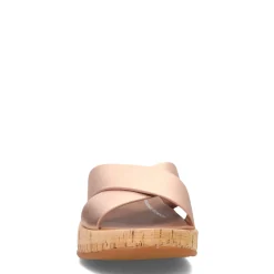 Flip Flops*FitFlop Women's , F-Mode Flatform Cross Slide Rose Gold