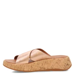 Flip Flops*FitFlop Women's , F-Mode Flatform Cross Slide Rose Gold