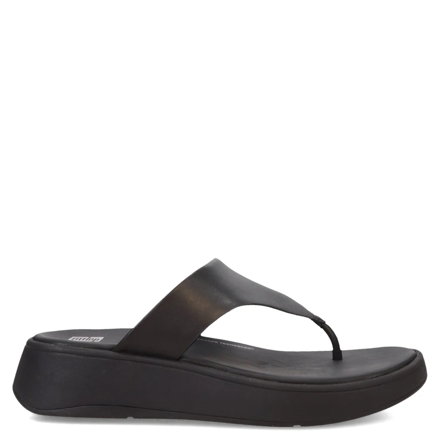 Flip Flops*FitFlop Women's , F-Mode Flatform Toe-Post Sandal Black