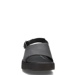 Footbed Sandals*FitFlop Women's , F-Mode Leather Flatform Back-Strap Sandal Black