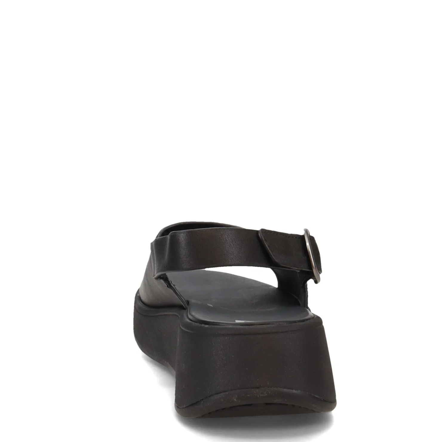 Footbed Sandals*FitFlop Women's , F-Mode Leather Flatform Back-Strap Sandal Black