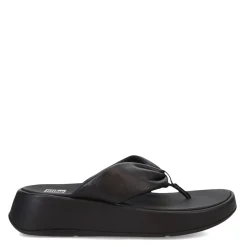 Flip Flops*FitFlop Women's , F-Mode Leather-Twist Toe-Post Sandal Black