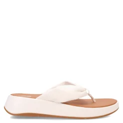 Flip Flops*FitFlop Women's , F-Mode Leather-Twist Toe-Post Sandal Urban White