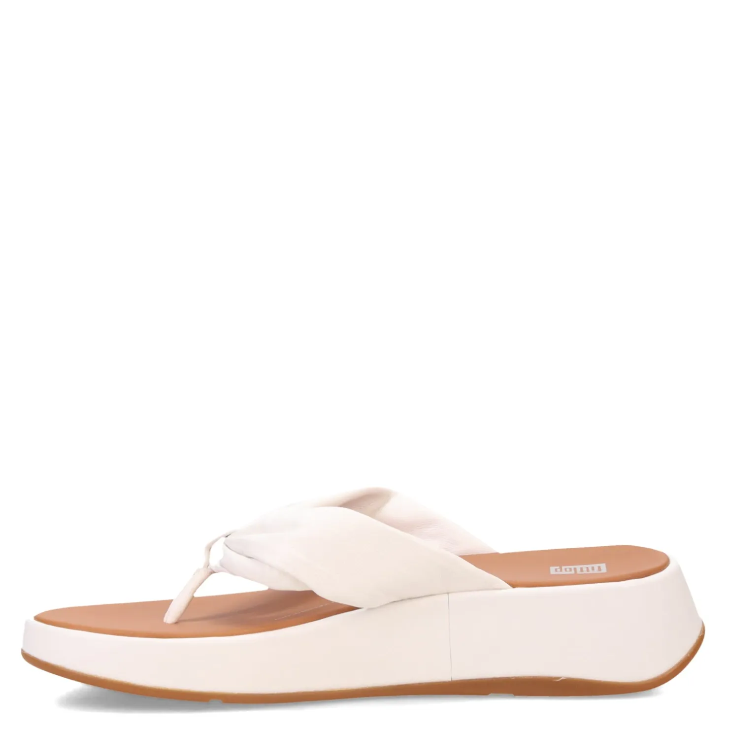 Wedges*FitFlop Women's , F-Mode Leather-Twist Toe-Post Sandal Urban White