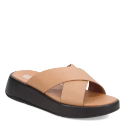 Women's , F-Mode Luxe Leather Flatform Cross Slide|FitFlop New