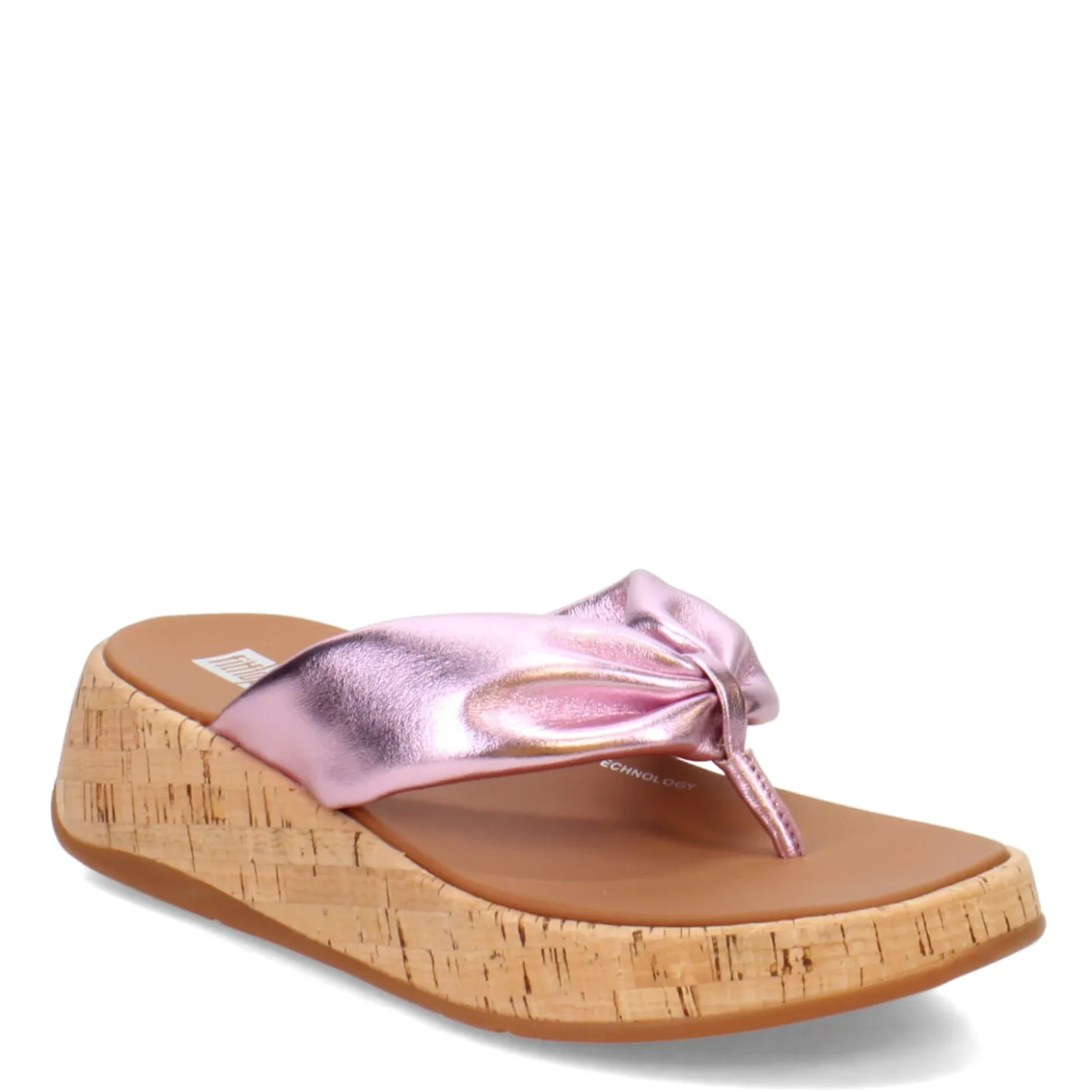 Flip Flops*FitFlop Women's , F-Mode Twist Flatform Thong Sandal Metallic Wild Lilac