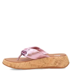 Flip Flops*FitFlop Women's , F-Mode Twist Flatform Thong Sandal Metallic Wild Lilac