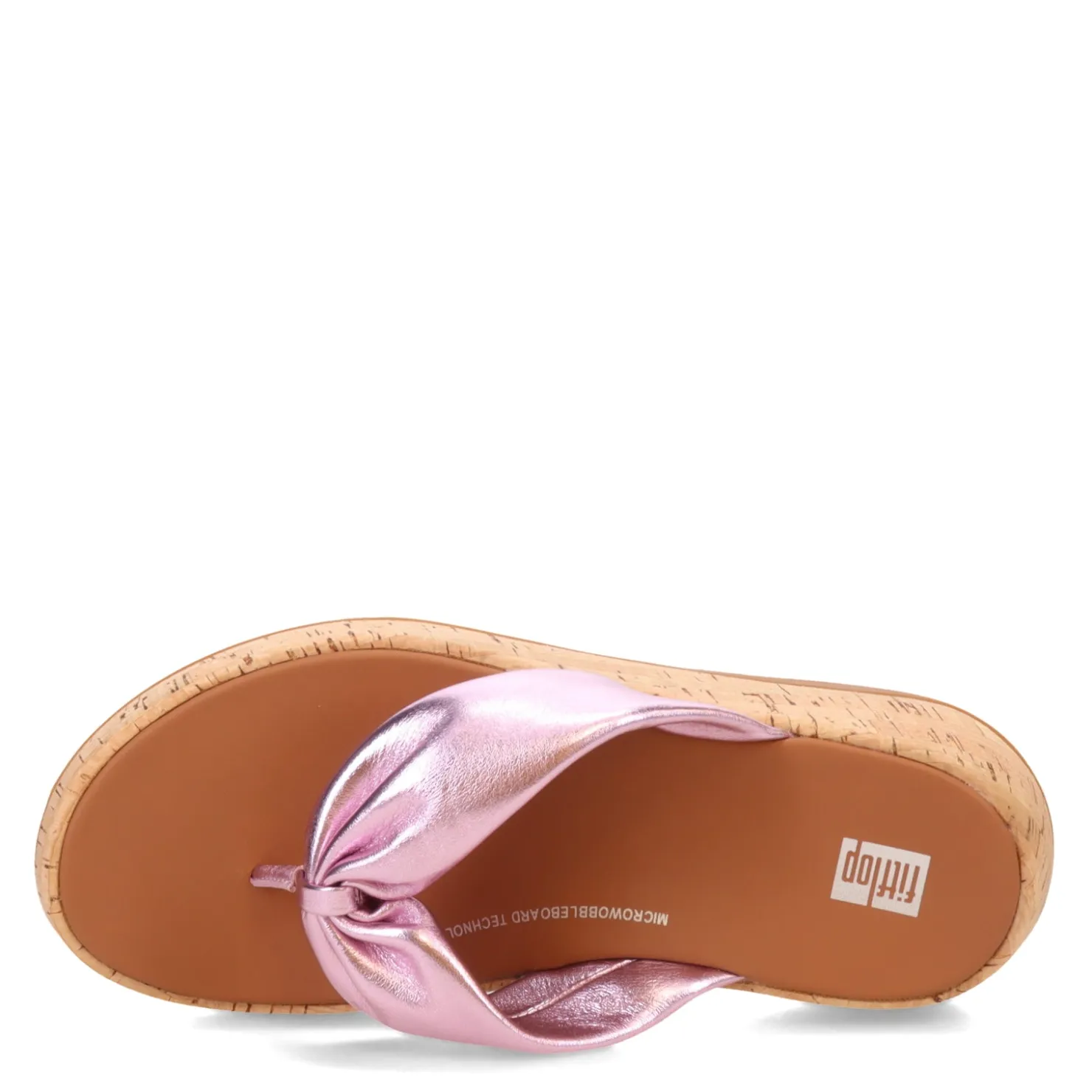 Flip Flops*FitFlop Women's , F-Mode Twist Flatform Thong Sandal Metallic Wild Lilac