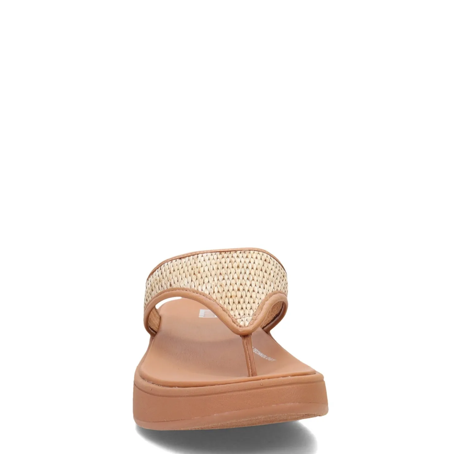 Flip Flops*FitFlop Women's , F-Mode Woven Flatform Toe Post Sandal Tan