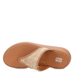 Flip Flops*FitFlop Women's , F-Mode Woven Flatform Toe Post Sandal Tan