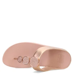 Flip Flops*FitFlop Women's , HALO Bead-Circle Toe-Post Sandal Rose Gold