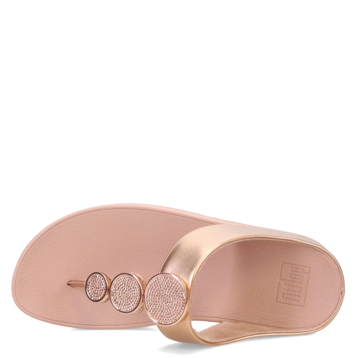Flip Flops*FitFlop Women's , HALO Bead-Circle Toe-Post Sandal Rose Gold