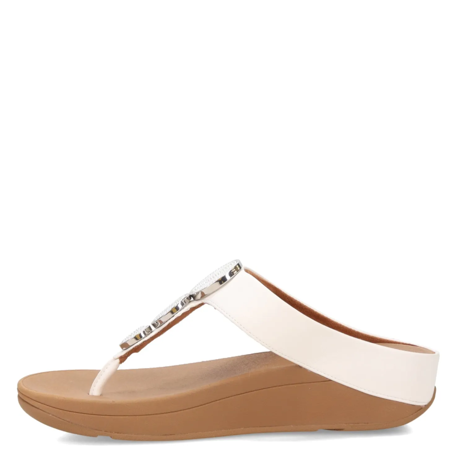 Wedges*FitFlop Women's , Halo Beaded Circle Toe-Post Sandal Urban White