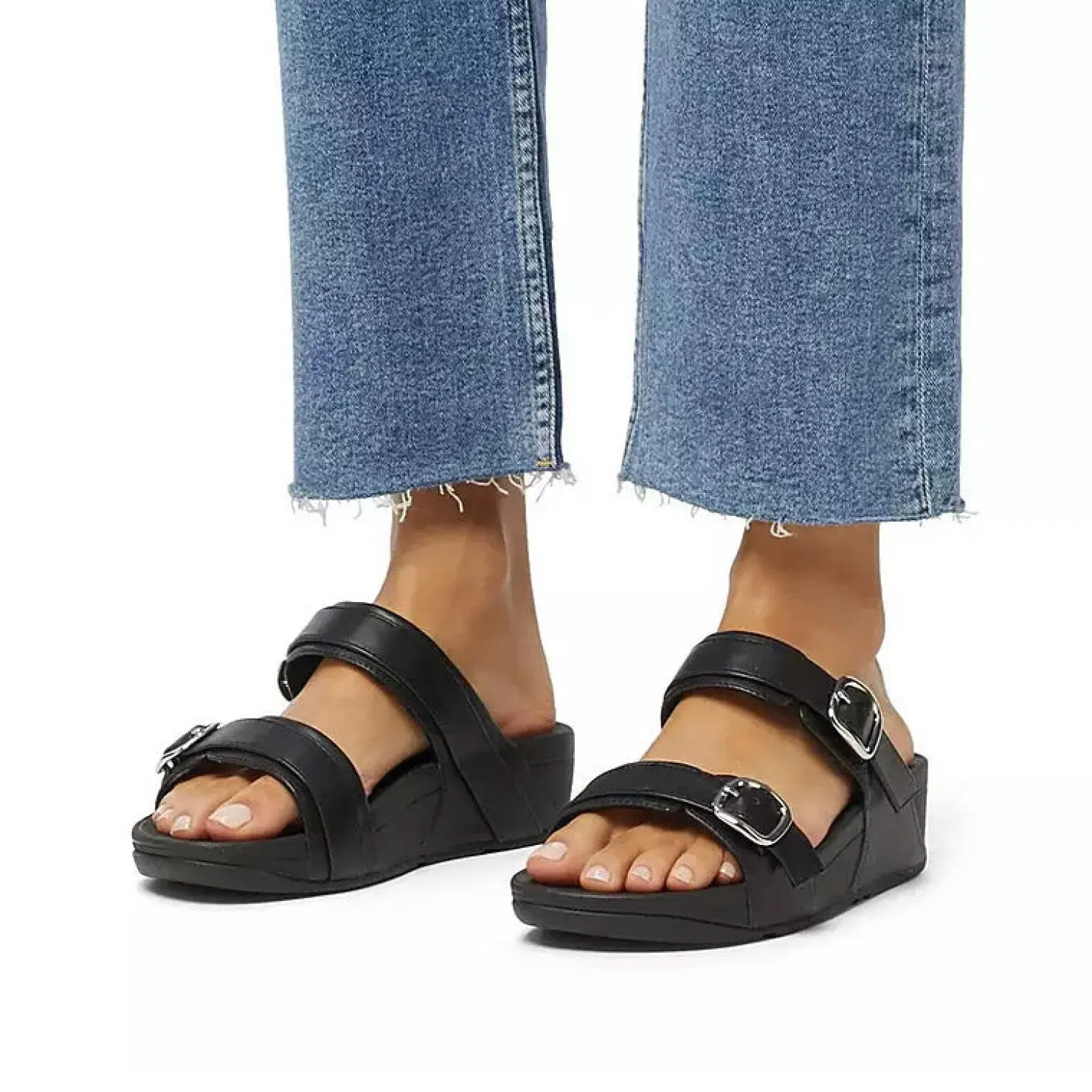 Women's , Lulu Adjustable Buckle Slide Sandal|FitFlop Hot