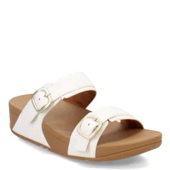 Wedges*FitFlop Women's , Lulu Adjustable Buckle Slide Sandal Urban White