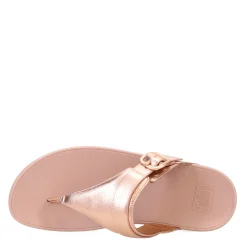 Wedges*FitFlop Women's , Lulu Adjustable Thong Sandal Rose Gold