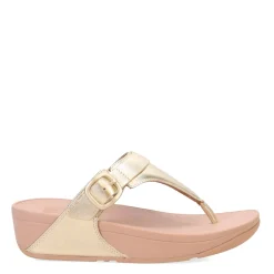 Wedges*FitFlop Women's , Lulu Adjustable Thong Sandal Platinum