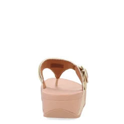 Wedges*FitFlop Women's , Lulu Adjustable Thong Sandal Platinum