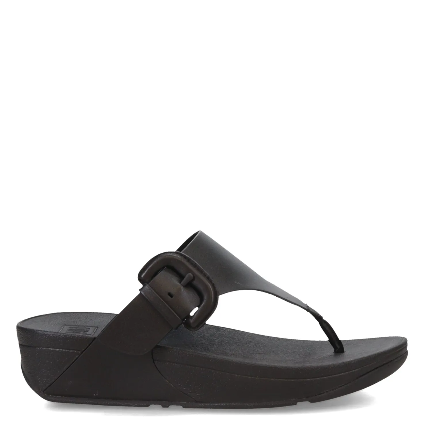 Wedges*FitFlop Women's , Lulu Covered Buckle Thong Sandal Black