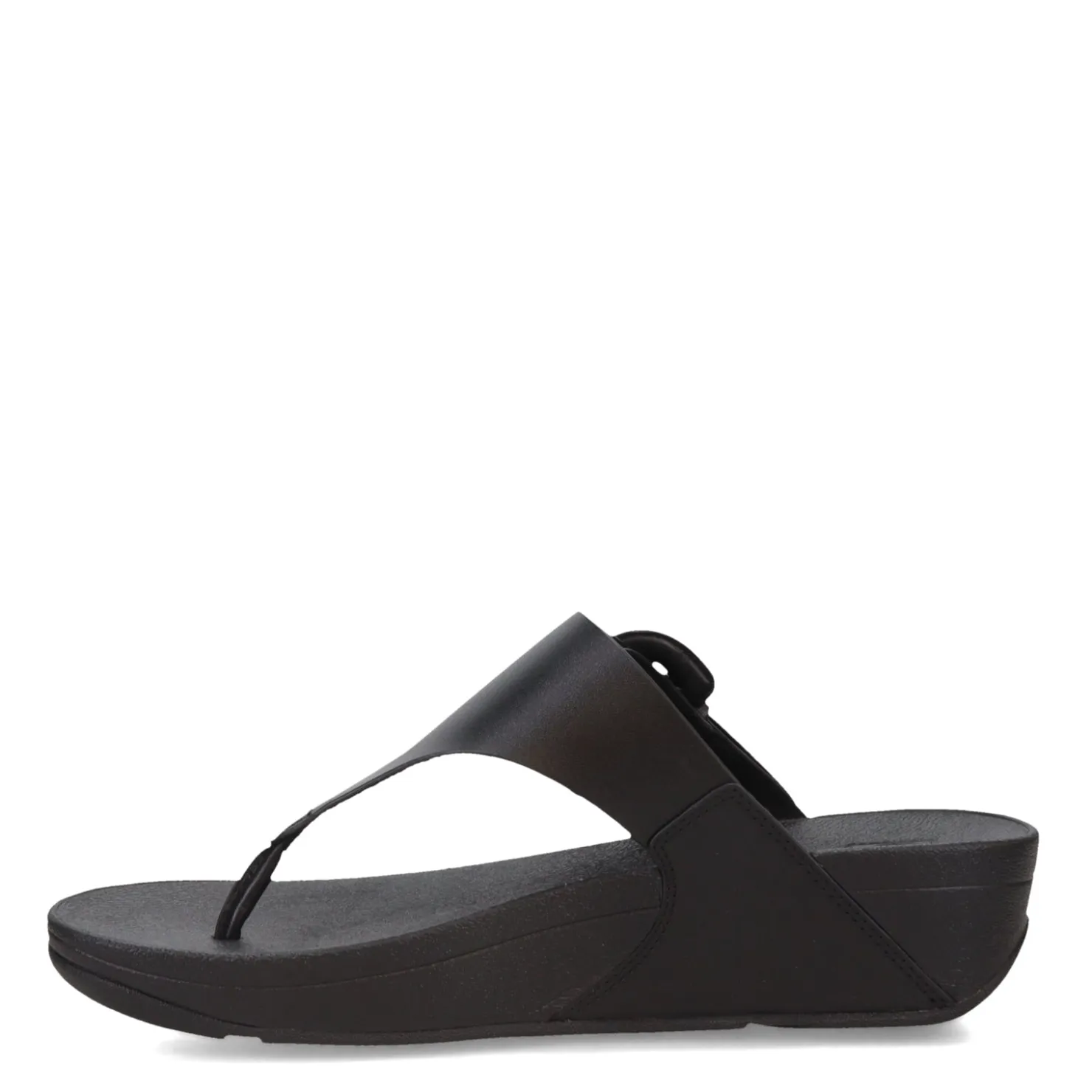 Wedges*FitFlop Women's , Lulu Covered Buckle Thong Sandal Black