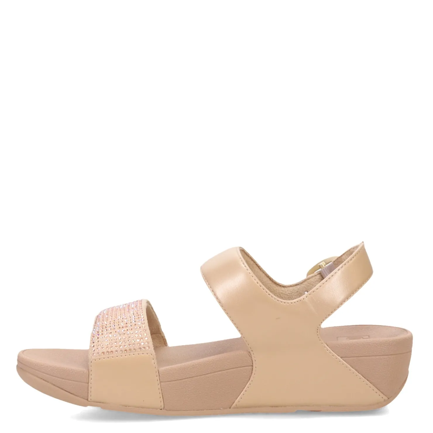 Wedges*FitFlop Women's , Lulu Crystal Backstrap Sandal Latte Beige