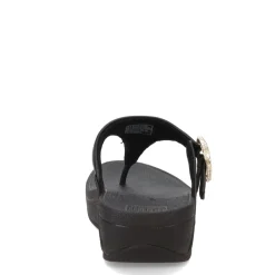 Flip Flops*FitFlop Women's , Lulu Crystal Buckle Thong Sandal Black