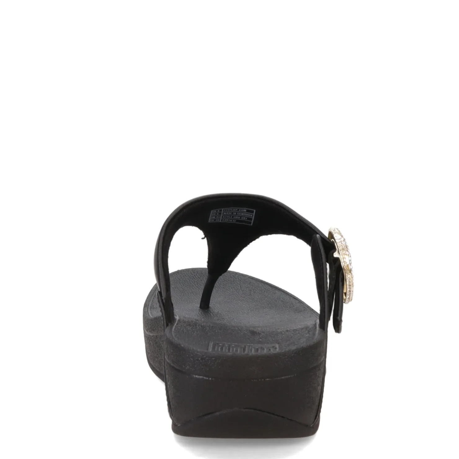 Flip Flops*FitFlop Women's , Lulu Crystal Buckle Thong Sandal Black