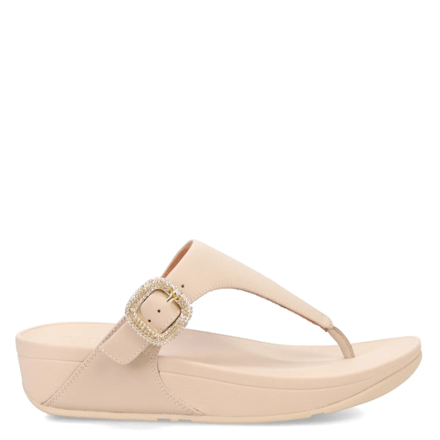 Flip Flops*FitFlop Women's , Lulu Crystal Buckle Thong Sandal Beige