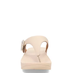 Flip Flops*FitFlop Women's , Lulu Crystal Buckle Thong Sandal Beige