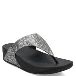 Wedges*FitFlop Women's , Lulu Glitter Thong Sandal Silver