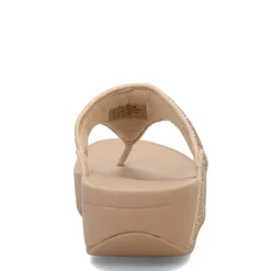 Wedges*FitFlop Women's , Lulu Glitter Thong Sandal Latte Beige