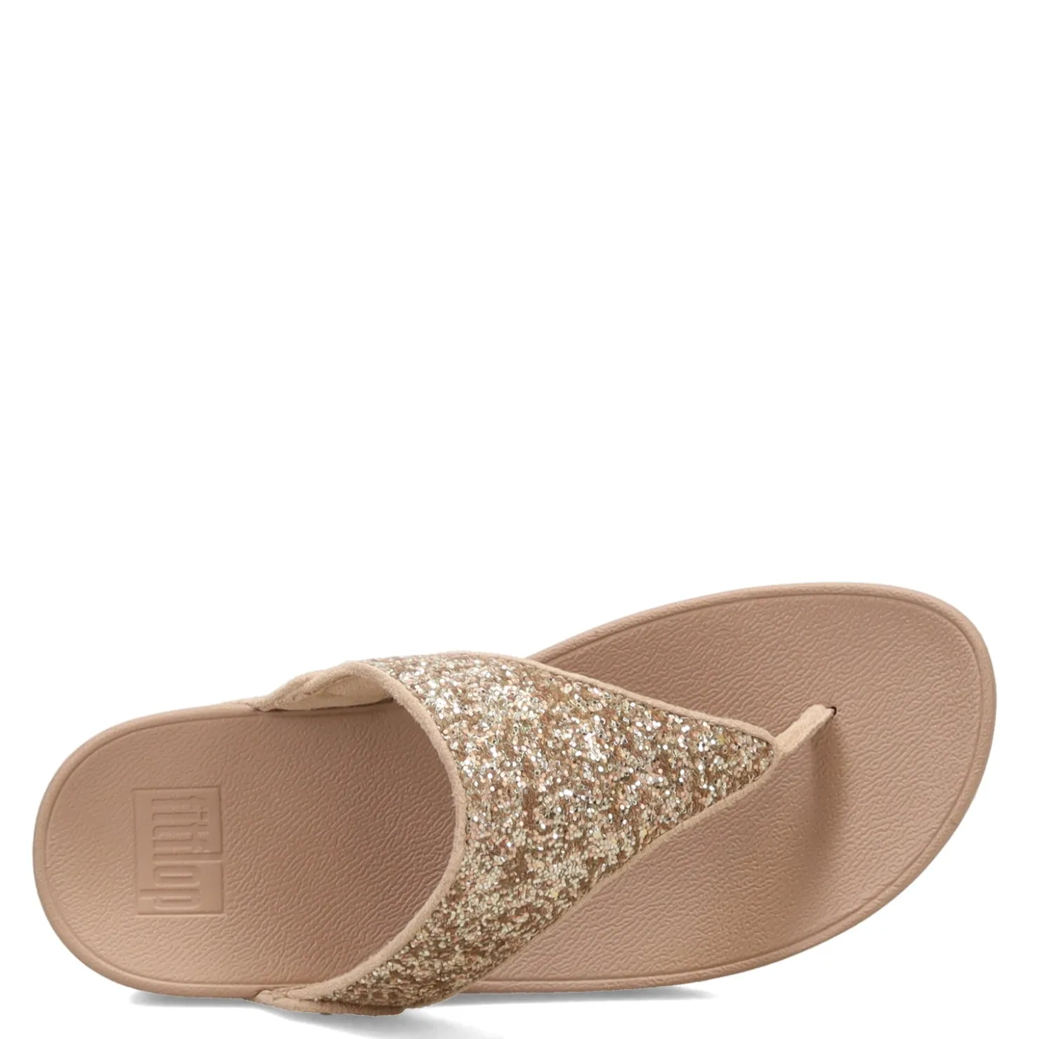 Wedges*FitFlop Women's , Lulu Glitter Thong Sandal Latte Beige