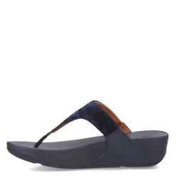 Wedges*FitFlop Women's , Lulu Glitz Thong Sandal Midnight Navy