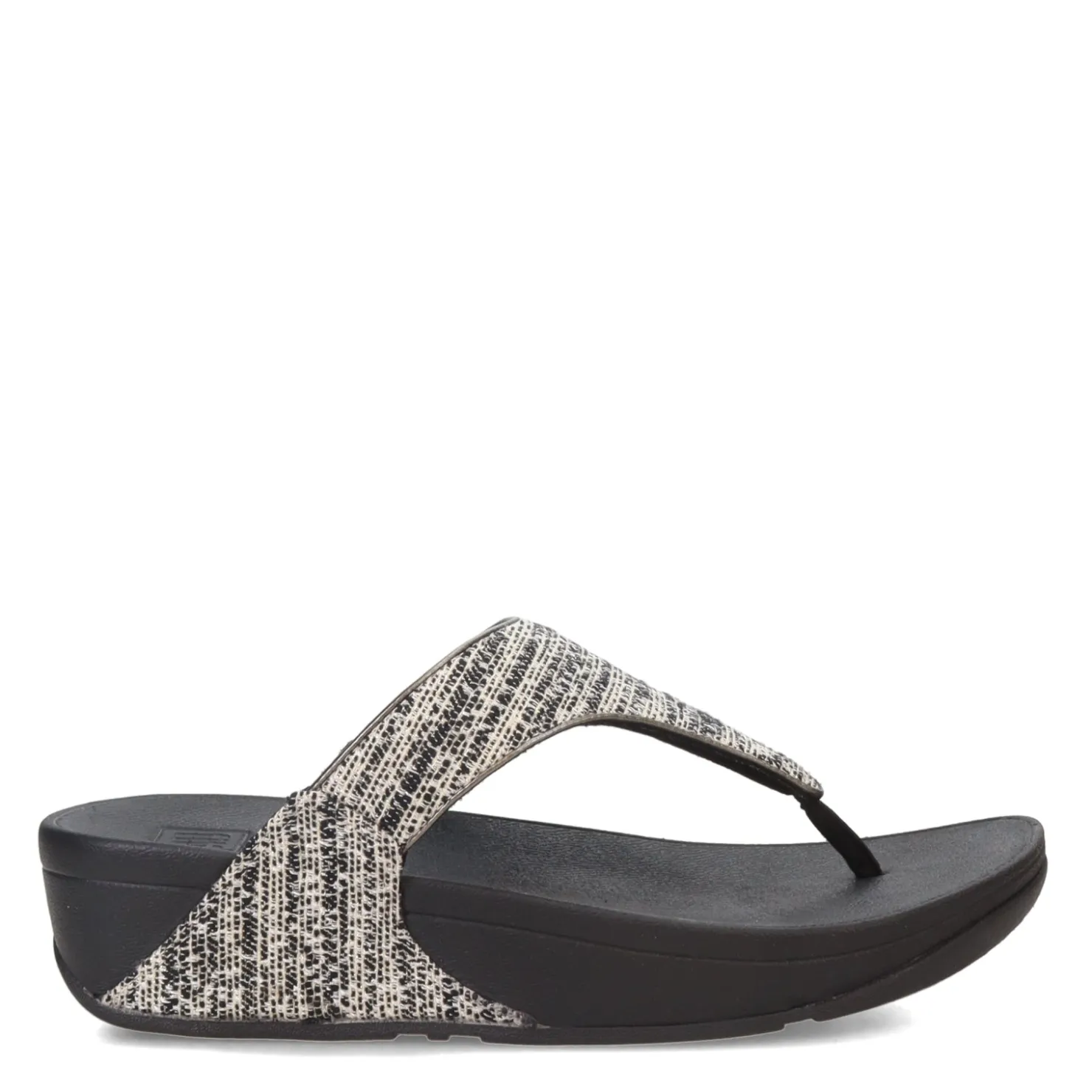 Wedges*FitFlop Women's , Lulu Shimmerweave Thong Sandal Black
