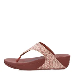 Wedges*FitFlop Women's , Lulu Shimmerweave Thong Sandal Brown