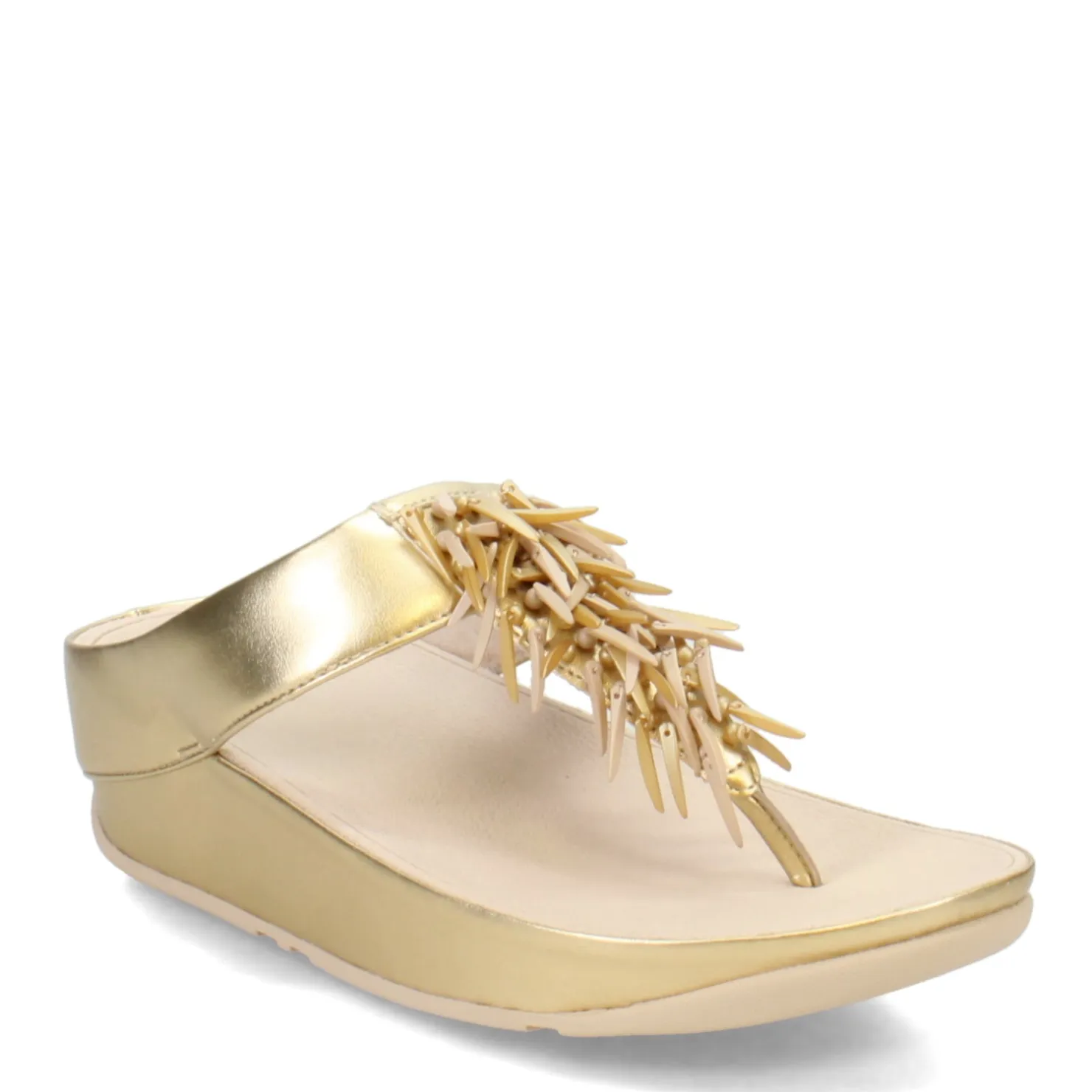 Women's , Rumba Beaded Metallic Toe-Post Sandal|FitFlop Outlet