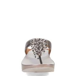 Women's , Rumba Beaded Metallic Toe-Post Sandal|FitFlop Best