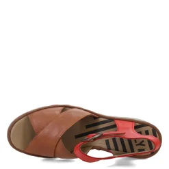 Wedges*Fly London Women's , Bace Sandal Brown Multi