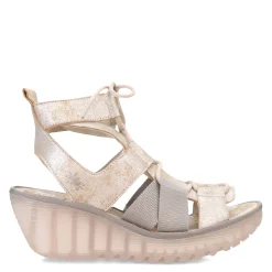 Wedges*Fly London Women's , Yaca Sandal Pearl